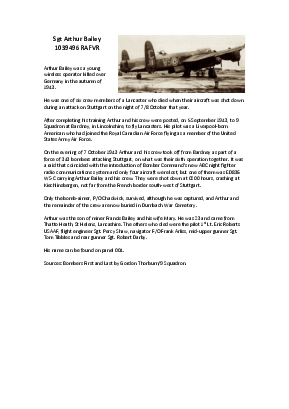A preview of a PDF biography for Bailey, Arthur